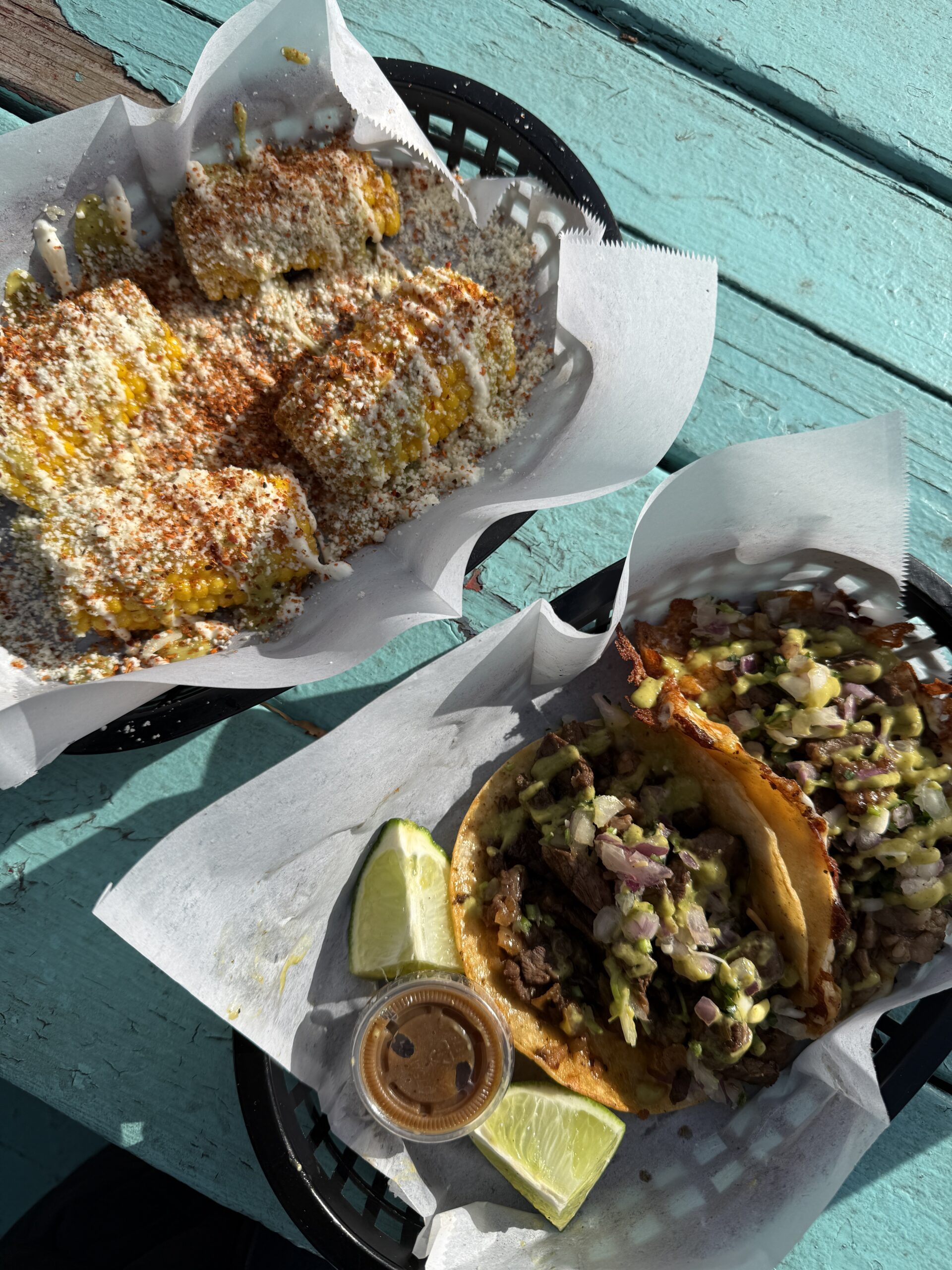 tacos and street corn
